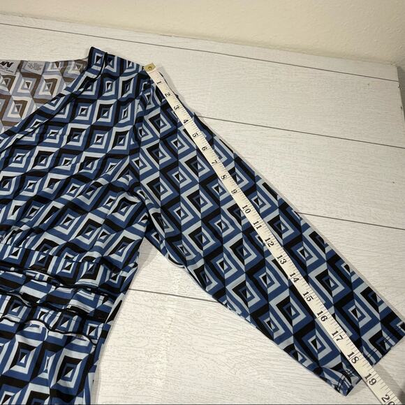 JW Blue Abstract Print Shirt Stylish & Unique Design Size XL - Picture 7 of 10